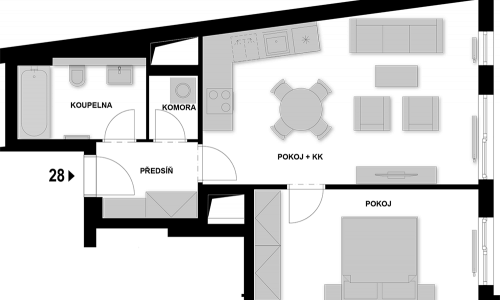 Rezidencia MAROLDKA - Ubytovacia jednotka 2+kk