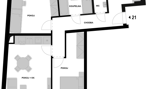 Rezidencia MAROLDKA - Byt 3+kk