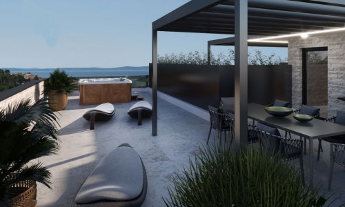 ZADAR - PRIVLAKA, apartman s očarujúcim výhľadom na more