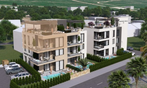 ZADAR - SUKOŠAN, luxusný apartmán so strešnou terasou (93,12 m2) a relaxačnou oázou a miestom, kde si môžete vychutnať dalmátske špeciality