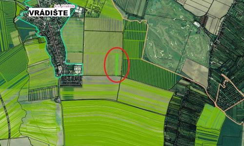 Na predaj pozemok k.ú. obce Vrádište okr. Skalica
