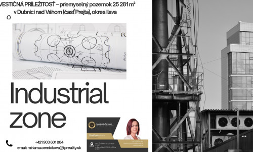 INVESTIČNÁ PRÍLEŽITOSŤ – priemyselný pozemok 25 281 m² v Dubnici nad Váhom (časť Prejta), okres Ilava