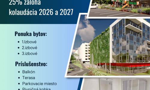 Predaj bytov 1izb. 2izb. 3izb. Nitra -  výstavba už prebieha.