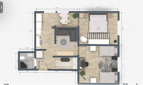 3 izbový byt v centre mesta na prenajom