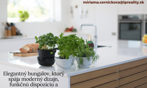 Pripravujeme do ponuky | Moderný bungalov na priestrannom 800 m² pozemku v pokojnej lokalite neďaleko Trenčína