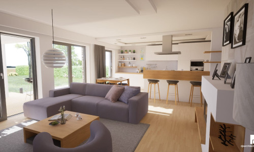 4 izbový rodinný dom-bungalov v Hrubej Borši, novostavba