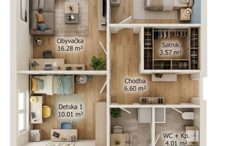4 izbový byt Mládežnícka ulica Banská Bystrica