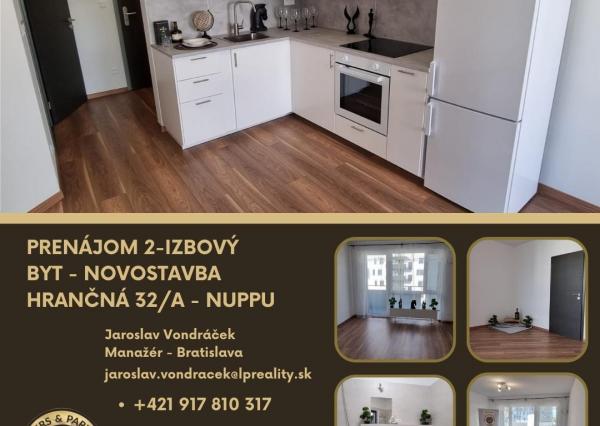 REZERVOVANÝ!!! PRENÁJOM 2 izb. BYT NOVOSTAVBA HRANIČNÁ 32/A NUPPU RUŽINOV