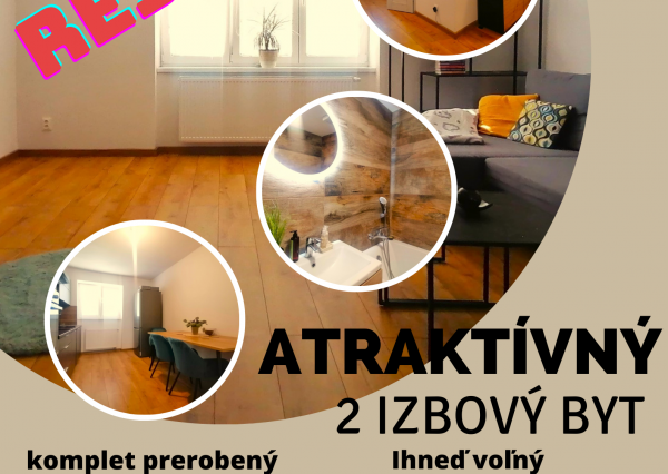 NOVÁ CENA!Kompletná rekonštrukcia! 2-izbový BYT bez ďaľšej investície Dubnica nad Váhom