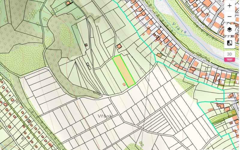 Na predaj pozemok v Hornom Srní