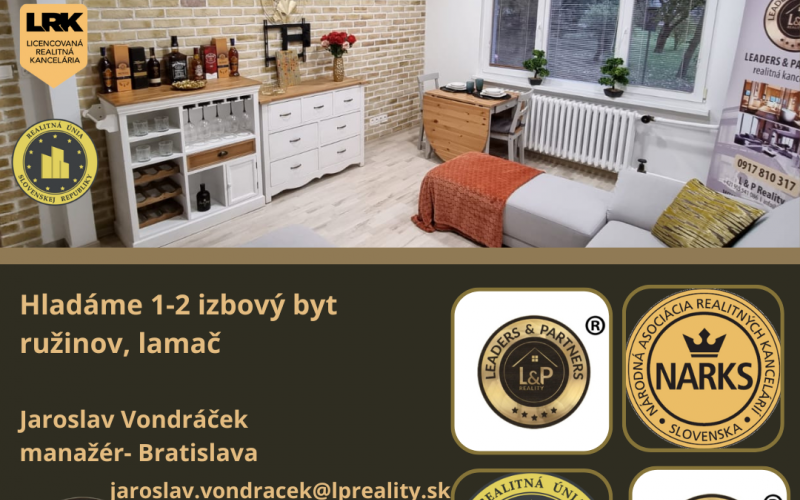 PREDAJ 2izb BYT BRATISLAVA