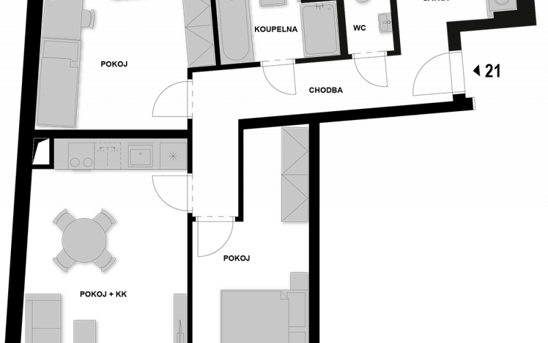 Rezidencia MAROLDKA - Byt 3+kk
