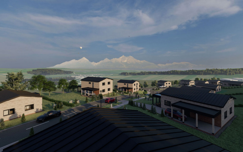 Stavebné pozemky s výhľadom na Tatry, obec Vlková