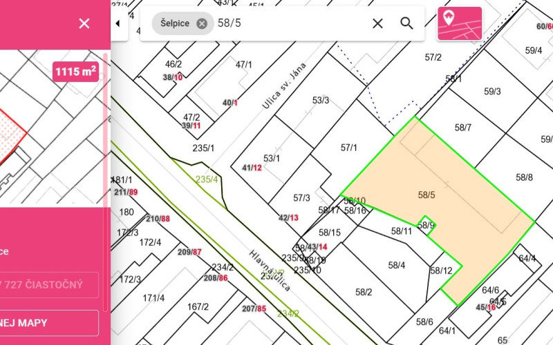 Predaj pozemku na výstavbu bytovky, penziónu v Šelpiciach