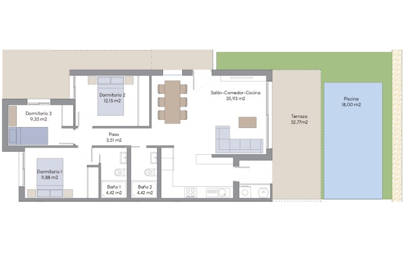 Mirador Hills Resort - apartmán 65, prízemie