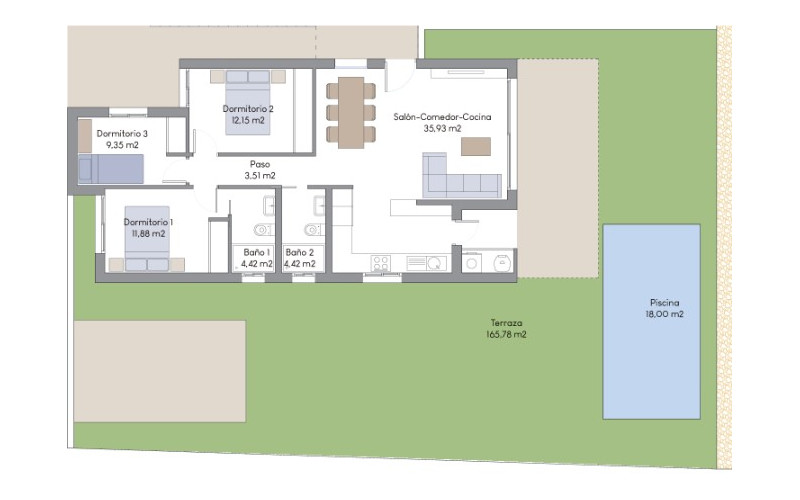 Mirador Hills Resort - apartmán 69, prízemie