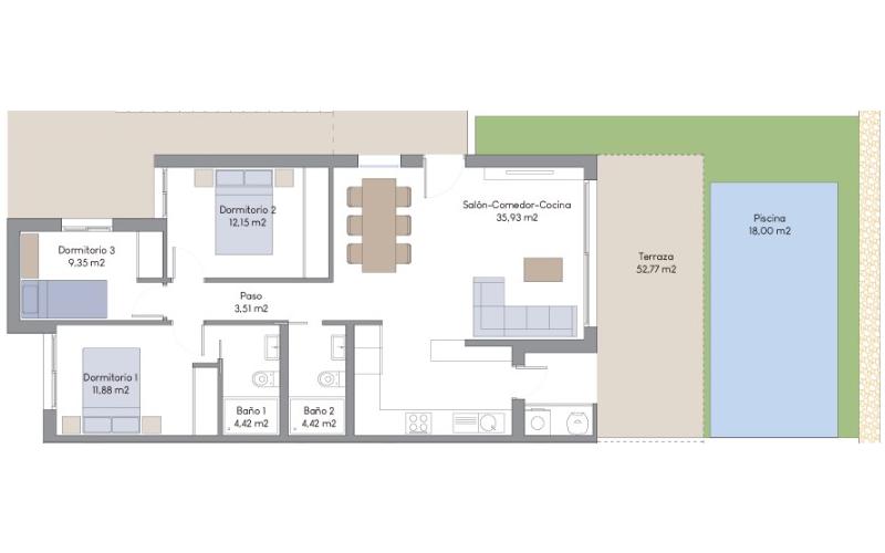 Mirador Hills Resort - apartmán 73, prízemie