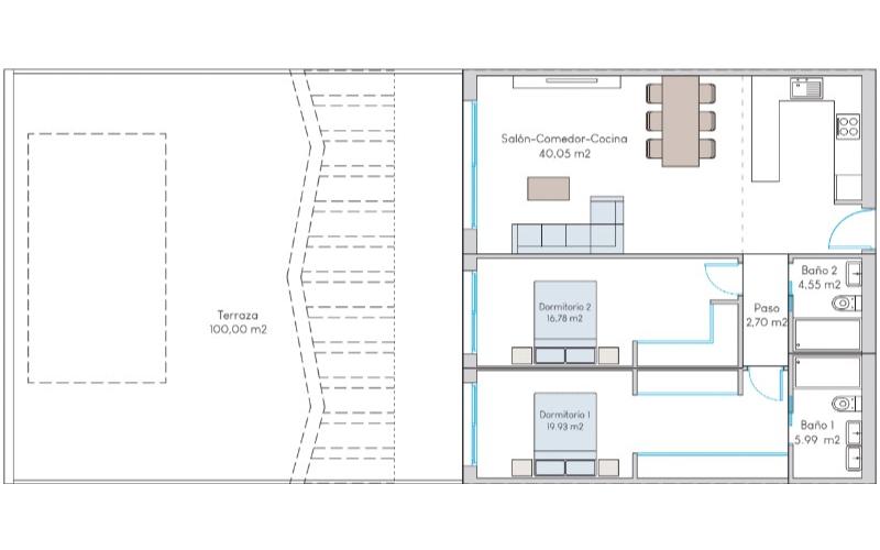 Terasové domy LUZ - dom 3, prízemie