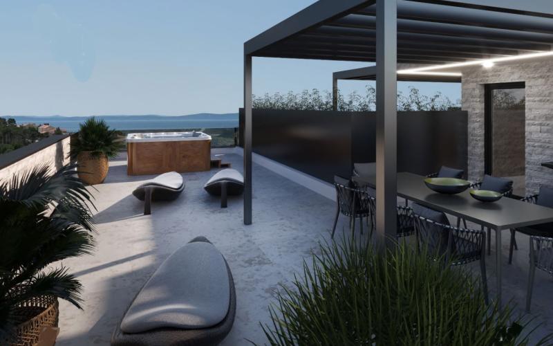 ZADAR - PRIVLAKA, apartman s očarujúcim výhľadom na more