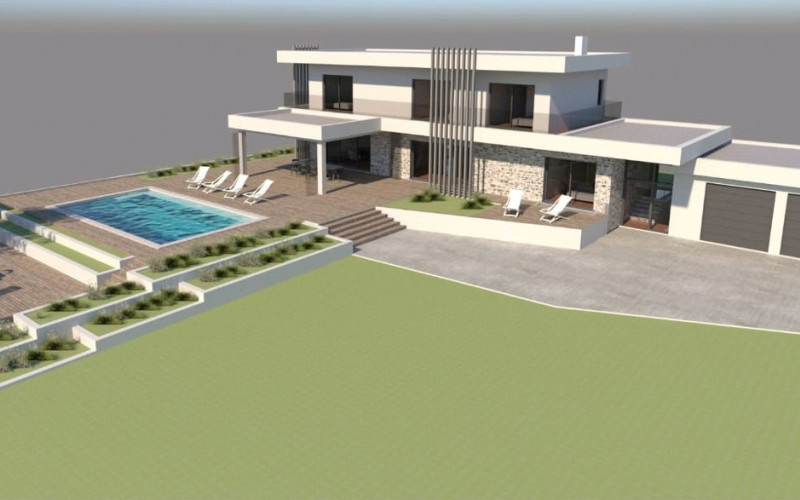 ZADAR - TURANJ, NA PREDAJ STAVEBNÝ POZEMOK 1380 M2, POVOLENIE, PROJEKTY, PEKNÝ VÝHĽAD NA MORE!