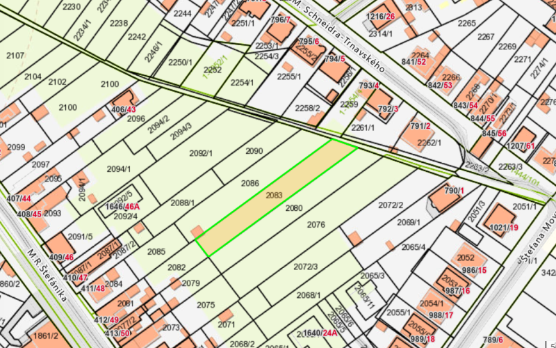 Na predaj pozemok s plánovanou výstavbou RD v obci Cífer