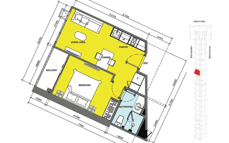 Vzorový 1 izbový apartmán 39 m², typ 14