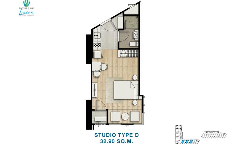 Vzorové štúdio 32,9 m², typ D