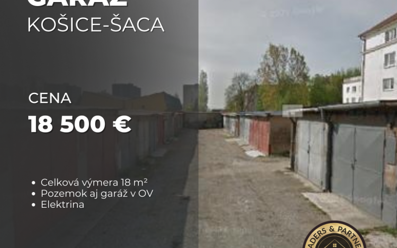 Garáž, Budovateľská ul., Košice-Šaca