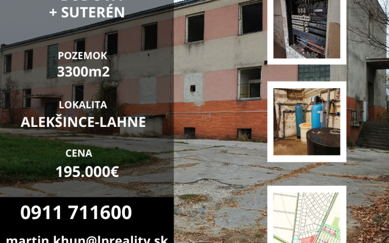 2 podlažná budova Alekšince-Lahne