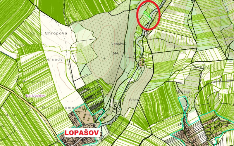 Na predaj pozemok k.ú. Lopašov okr. Skalica