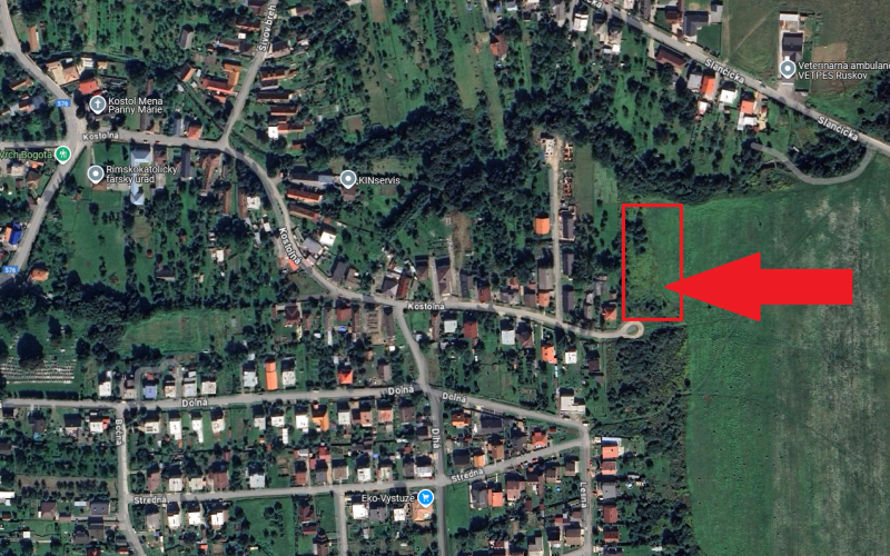 Pozemok na výstavbu Košice - okolie, Ruskov, Na Pizondor