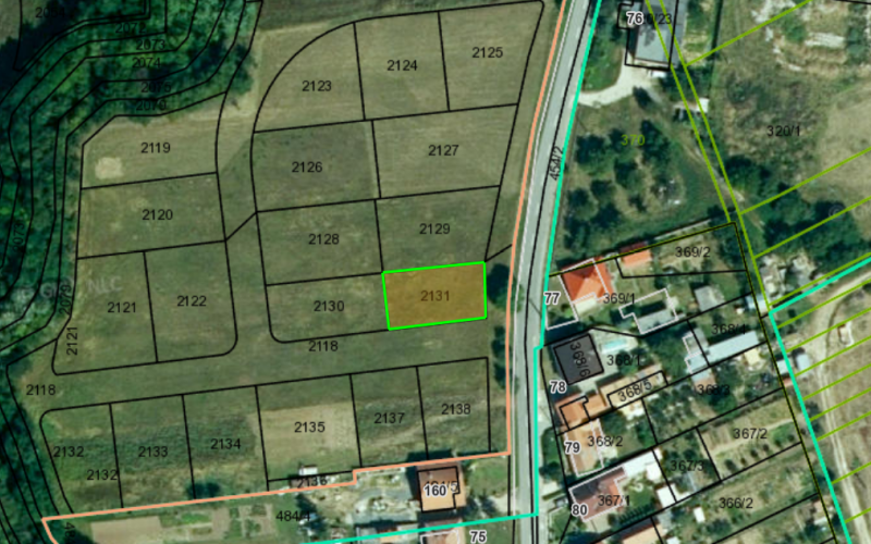 Na predaj pozemok vhodný na výstavbu RD v obci Rybky