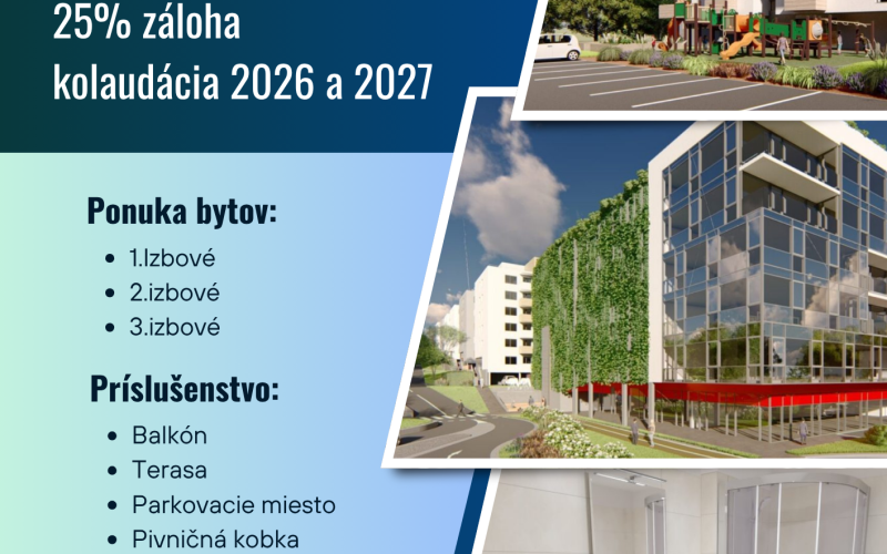 PREDAJ 1izb. BYTOV - NITRA MLYNÁRCE