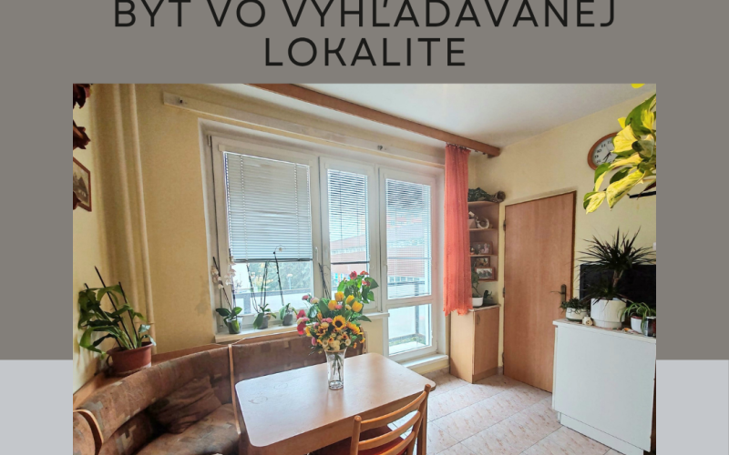 Skvelá príležitosť – 2-izbový byt pripravený na Váš nový dizajn