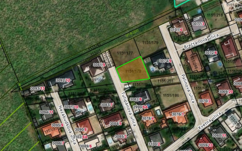 Na predaj 2 stavebné  pozemky v Galante na Tulipánovej ulici