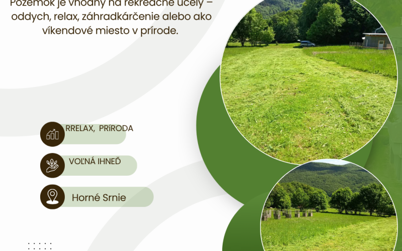 Pozemok v prírode – Horné Srnie