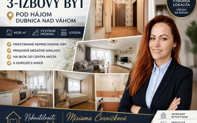 Priestranný 3-izbový byt | Pod Hájom, Dubnica nad Váhom