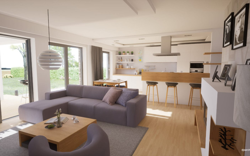 4 izbový rodinný dom-bungalov v Hrubej Borši, novostavba