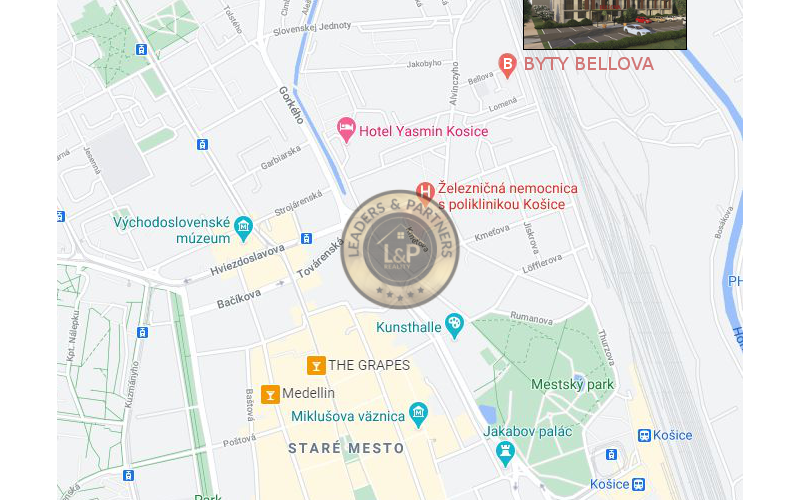 1,5 izbový byt Košice -Staré mesto, Bellova, holobyt