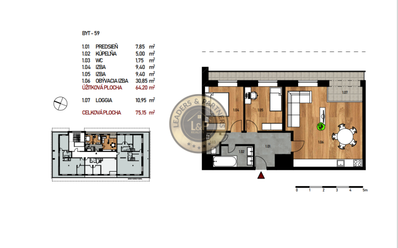 3 izbový byt Košice - Staré mesto, Bellova, novostavba