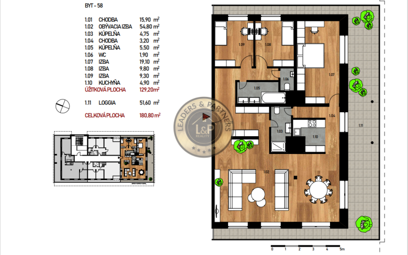 3 izbový byt Košice - Staré mesto, Bellova, novostavba