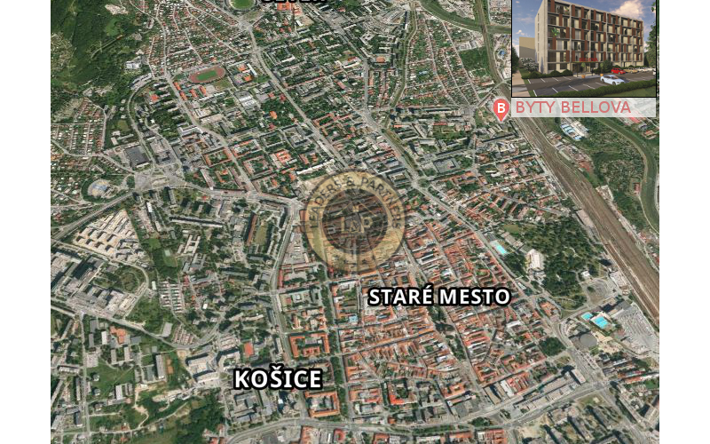 3 izbový byt Košice - Staré mesto, Bellova, novostavba