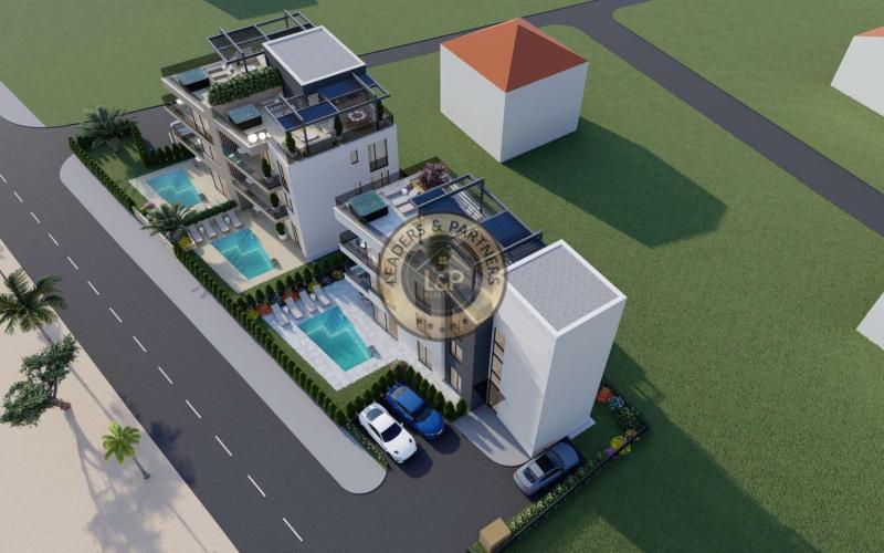 ZADAR - SUKOŠAN, luxusný apartmán s veľkou strešnou terasou (106,25 m2) hneď v prvom rade pri mori