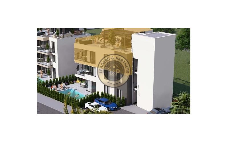 ZADAR - SUKOŠAN, luxusný apartmán s veľkou strešnou terasou (106,25 m2) hneď v prvom rade pri mori