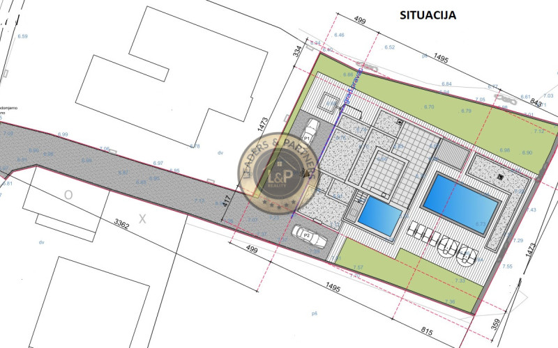 ZADAR - ZATON, luxusná dvojposchodová vila na pozemku 761 m2 s dvoma bazénmi