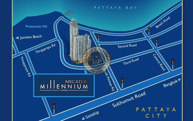 Apartmánový komplex Arcadia Milennium Tower, Pattaya-Thajsko