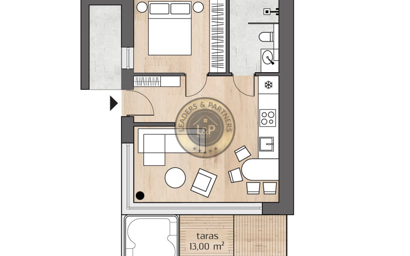 Treesna Lake Villas & SPA - vzorový apartmán 2+kk 41,24 m²