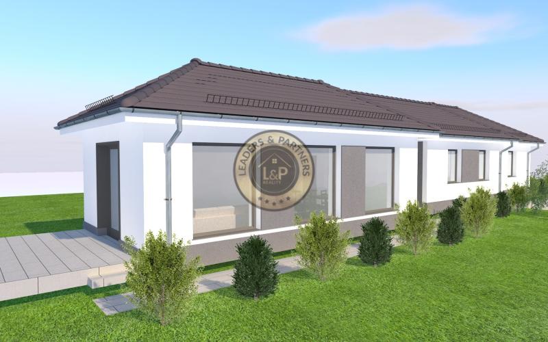 PREDAJ stavebný pozemok s projektom domu s úžitkovou plochou 105,77 m2 Rajka