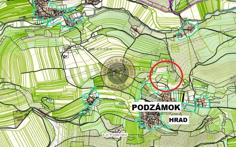 Na predaj pozemok k.ú. obce Podbranč okr. Senica