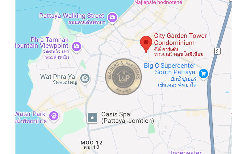 Thajsko-South Pattaya-2 izbový apartmán-City Garden Tower